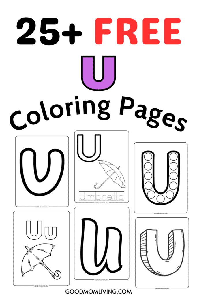 coloring pages letter u