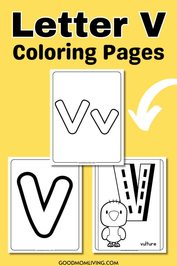 letter v coloring page