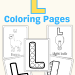 coloring page letter l