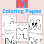 coloring page letter m