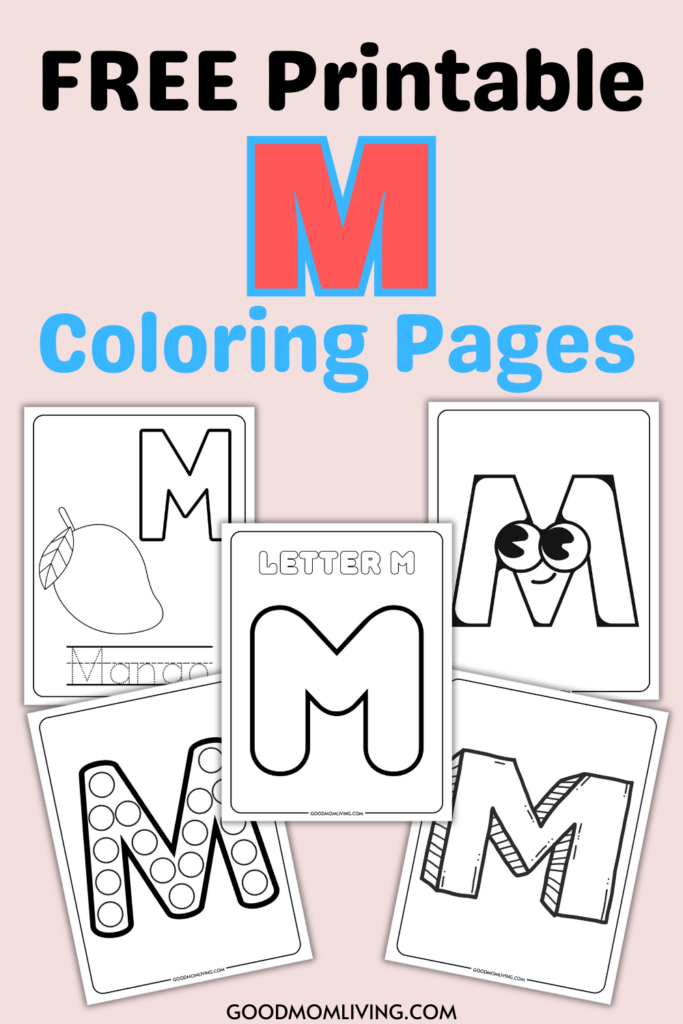 coloring page letter m