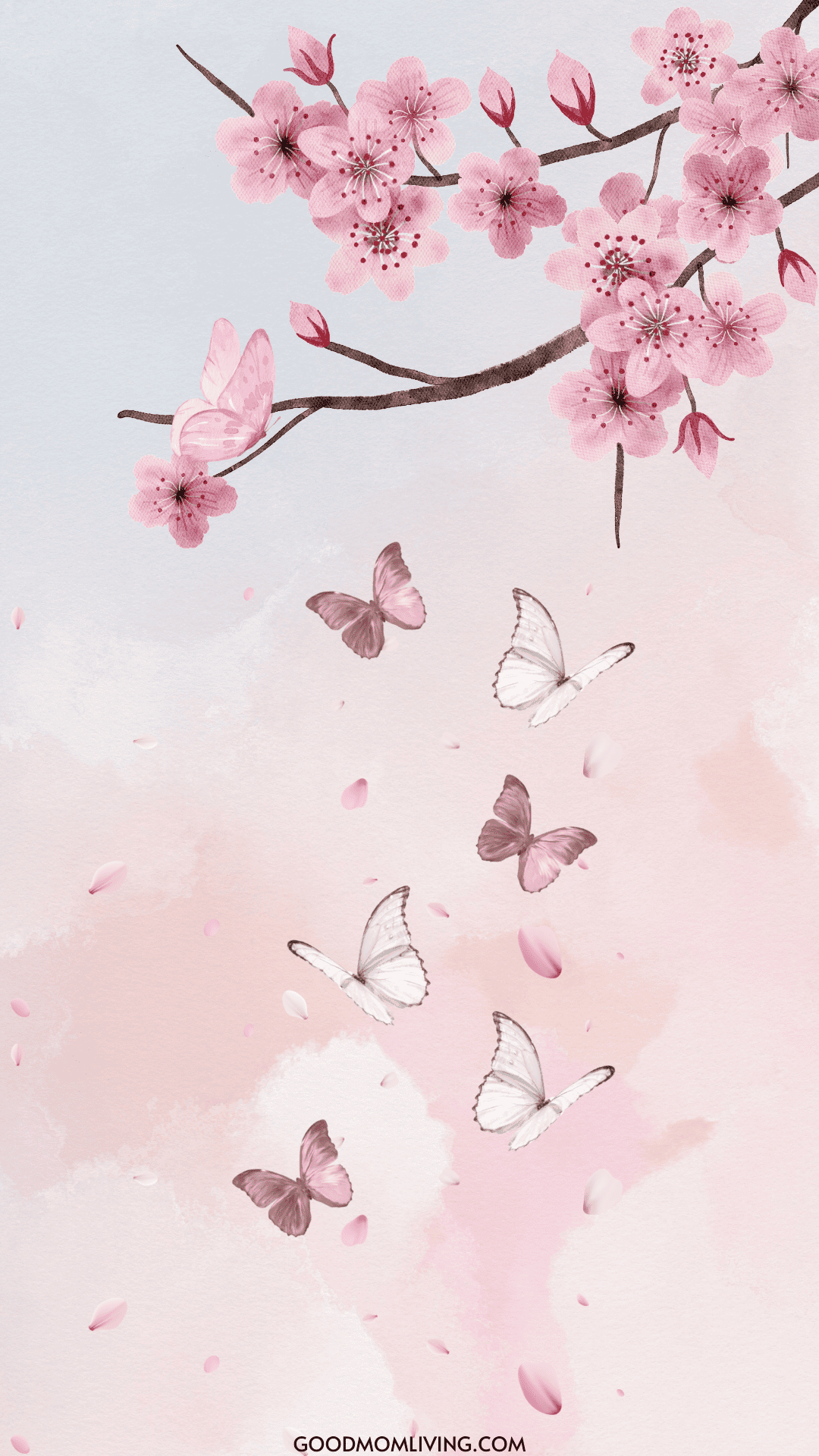 Pink Butterfly Wallpaper iPhone Free Aesthetic Images - Good Mom Living