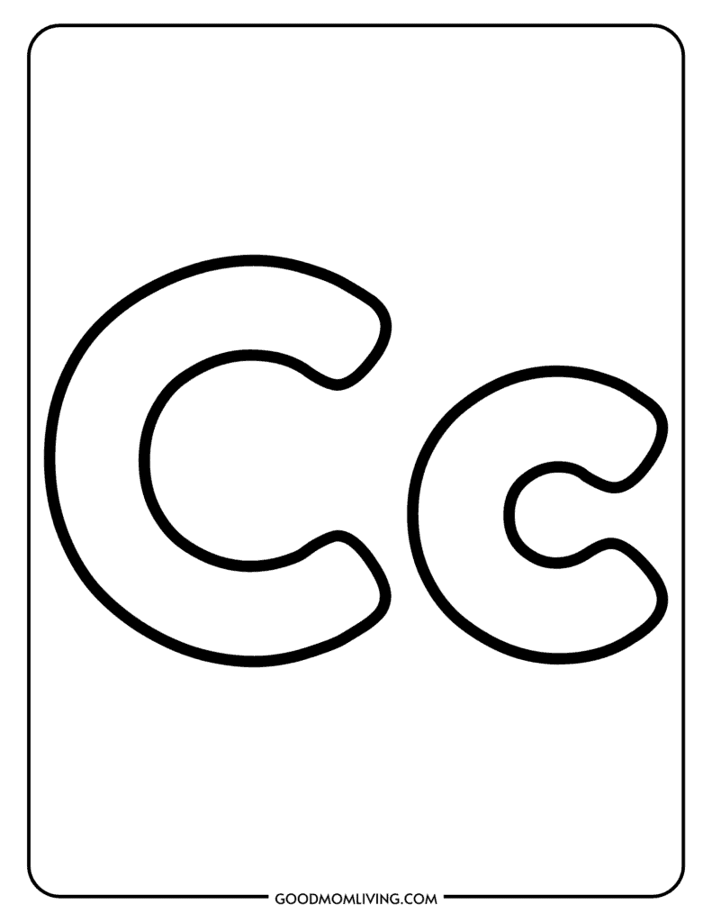 printable letter c Coloring Pages for adults
