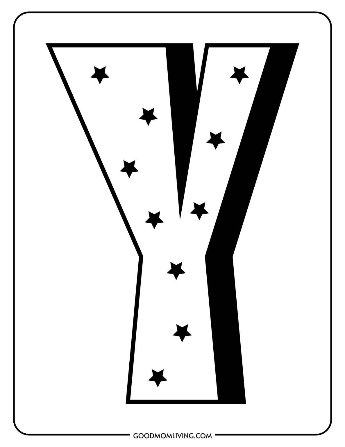 Letter Y Coloring Pages: Free Alphabet Printable Page - Good Mom Living