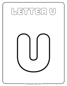 Letter U Coloring Page: Free Alphabet Printable - Good Mom Living