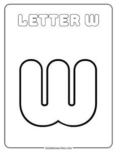 Letter W Coloring Pages: Free Alphabet Printable Page - Good Mom Living