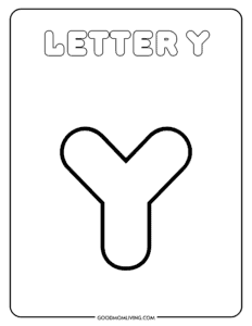 Letter Y Coloring Pages: Free Alphabet Printable Page - Good Mom Living