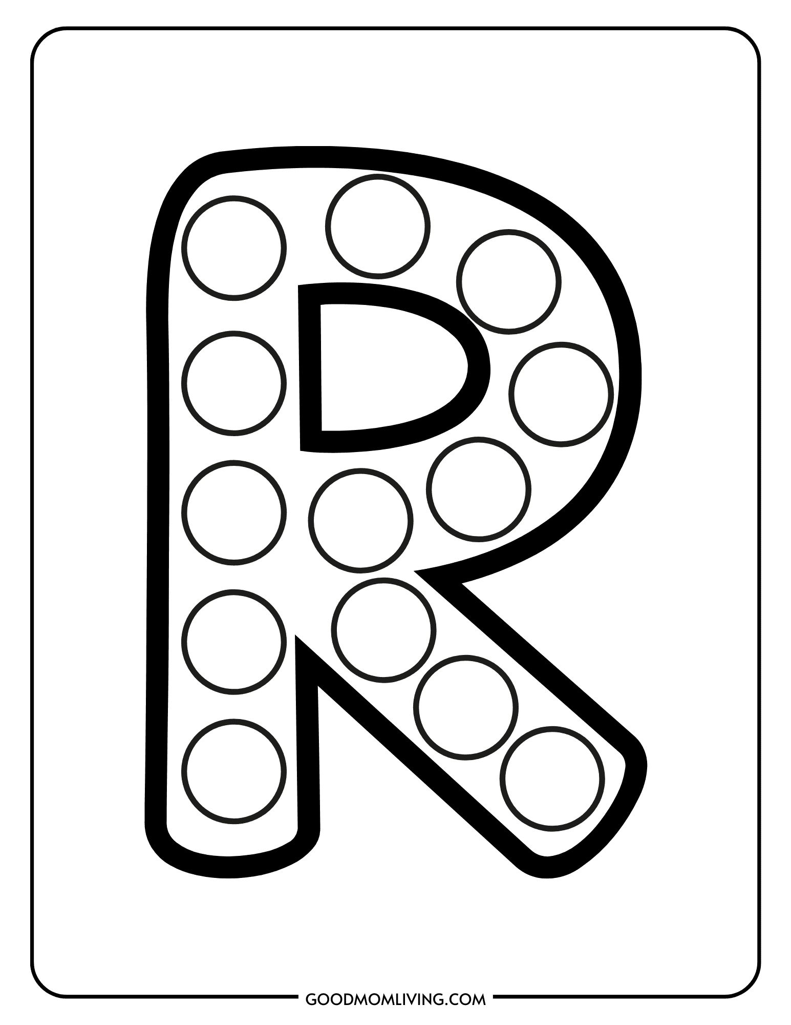 Letter R Coloring Pages: Free Alphabet Printable - Good Mom Living