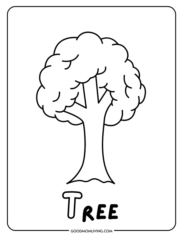 Letter T Coloring Page: Free Alphabet Printable - Good Mom Living