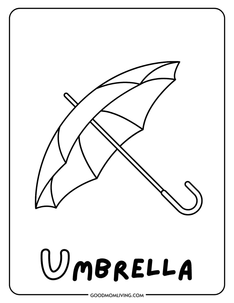Letter U Coloring Page: Free Alphabet Printable - Good Mom Living