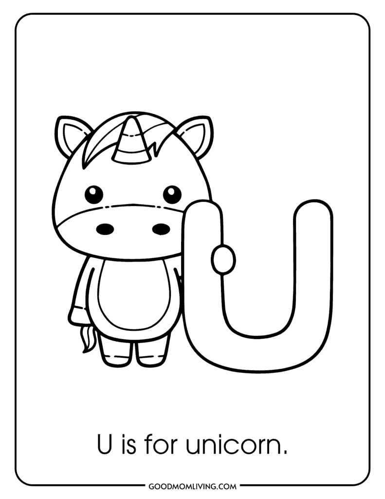 color letter u