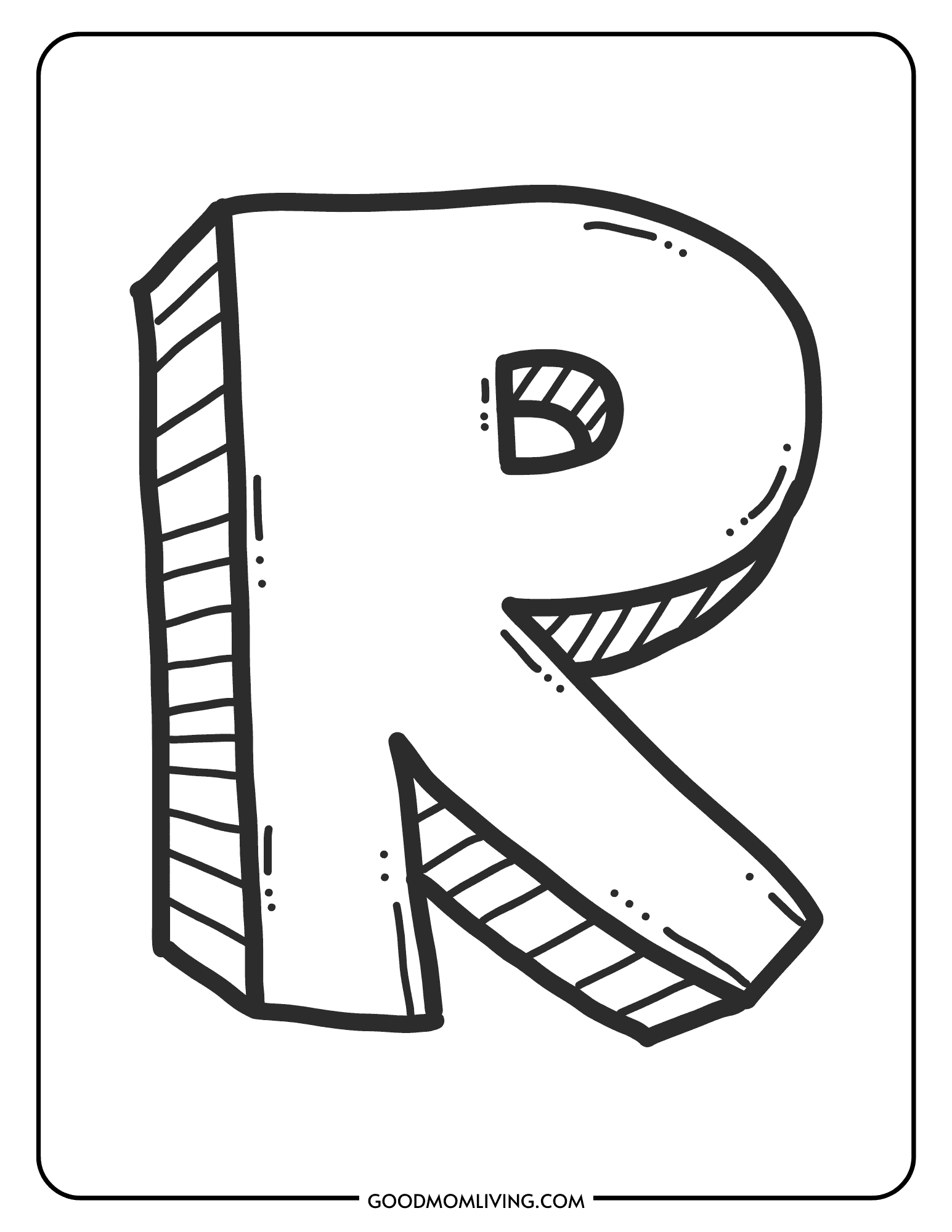 Letter R Coloring Pages: Free Alphabet Printable - Good Mom Living