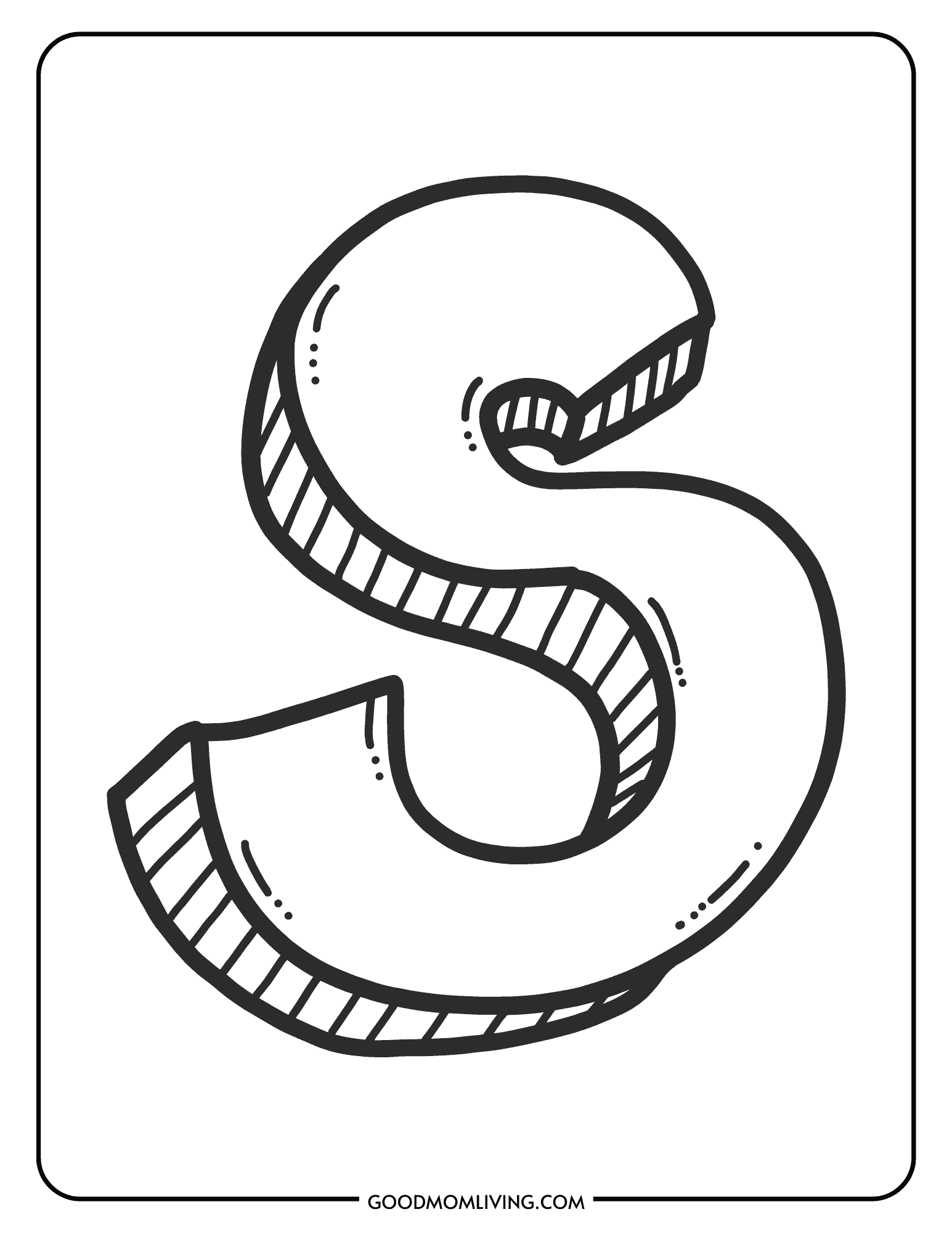 Letter S Coloring Pages: Free Alphabet Printable - Good Mom Living