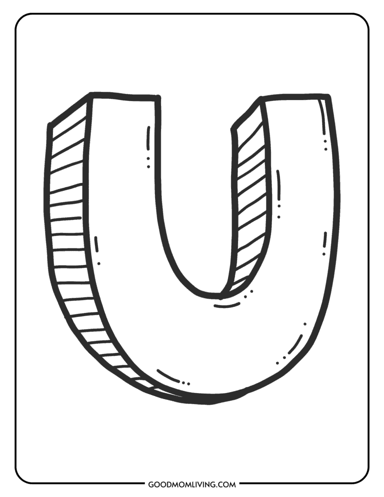 Letter U Coloring Page: Free Alphabet Printable - Good Mom Living