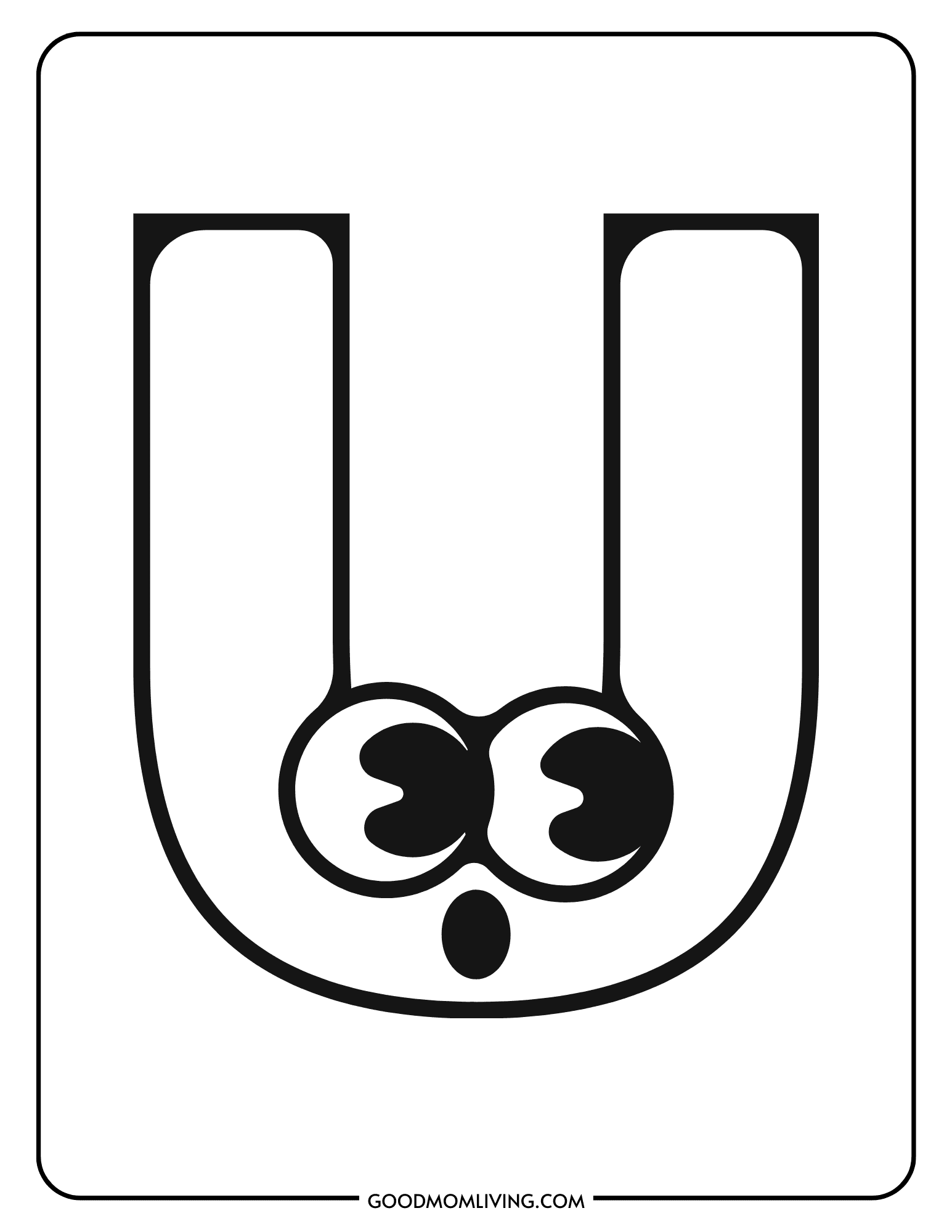 Letter U Coloring Page: Free Alphabet Printable - Good Mom Living
