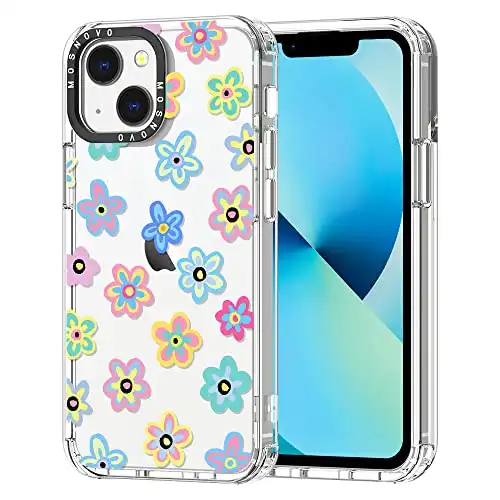 Clear Groovy Flower Design for iPhone Case