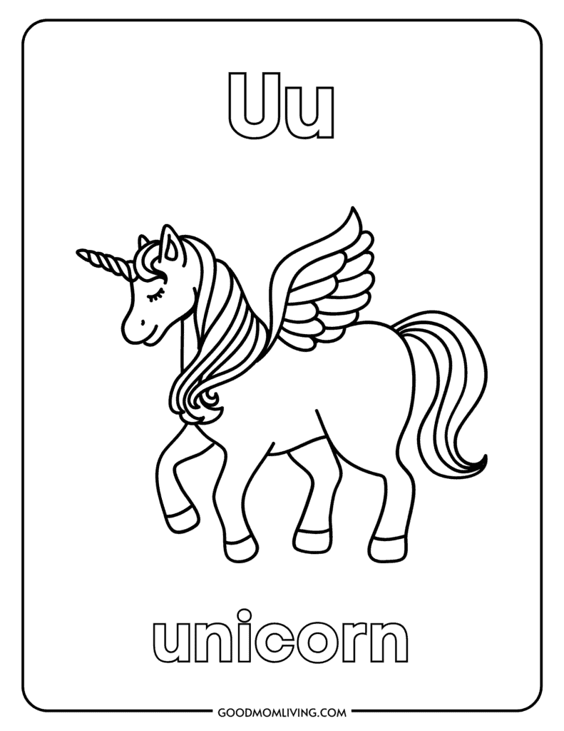 small letter u coloring Pages