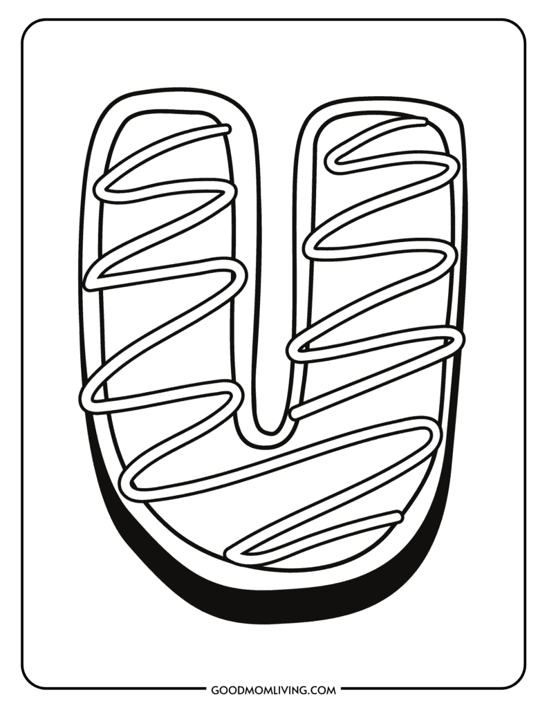 letter u coloring Pages for adults