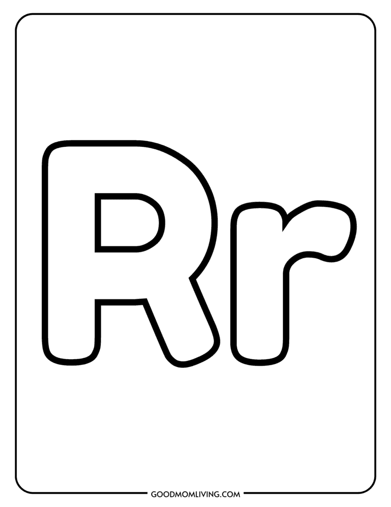 Letter R Coloring Pages: Free Alphabet Printable - Good Mom Living