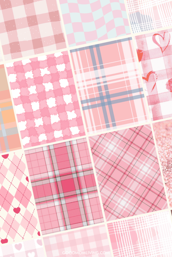 pink plaid wallpaper iphone