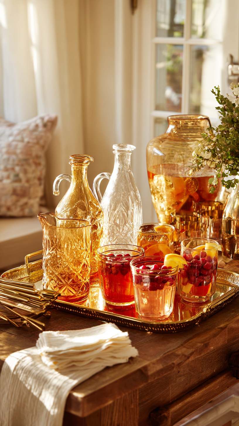 Amber Glass Drink Station - Image 1