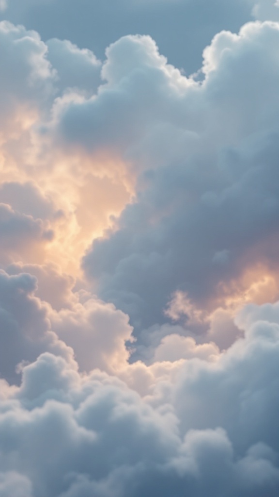 A serene image of clouds in the sky.
