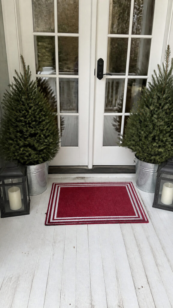 Add a Christmas Doormat and Festive Floor Decor