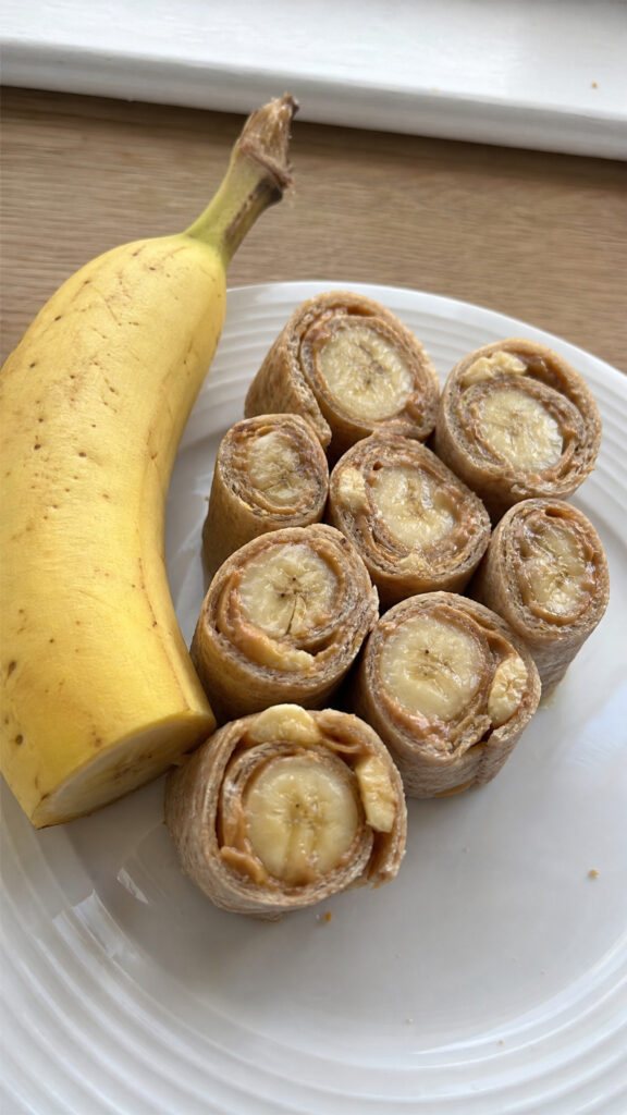 Peanut Butter and Banana Roll-Ups