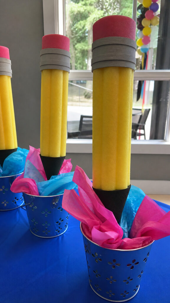Giant Pencil Centerpieces