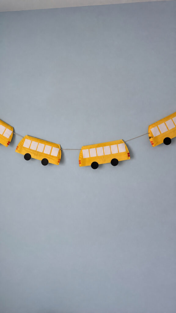 Paper Plate School Bus Garland