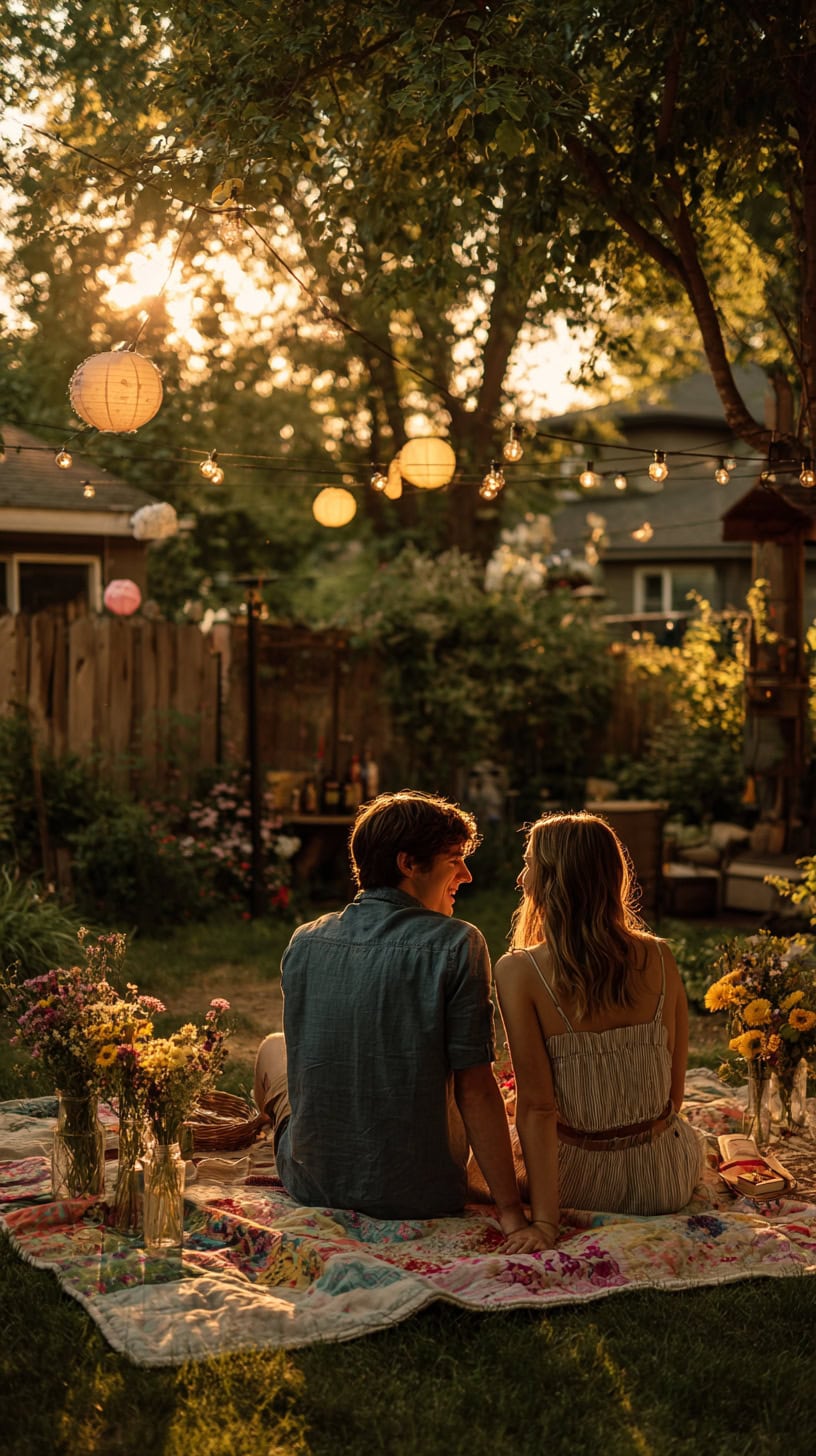 Backyard Sunset Picnic Ease - Image 1