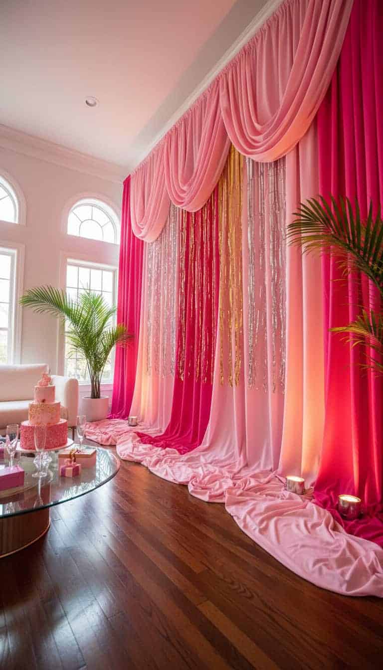 Barbiecore Pink Drapes