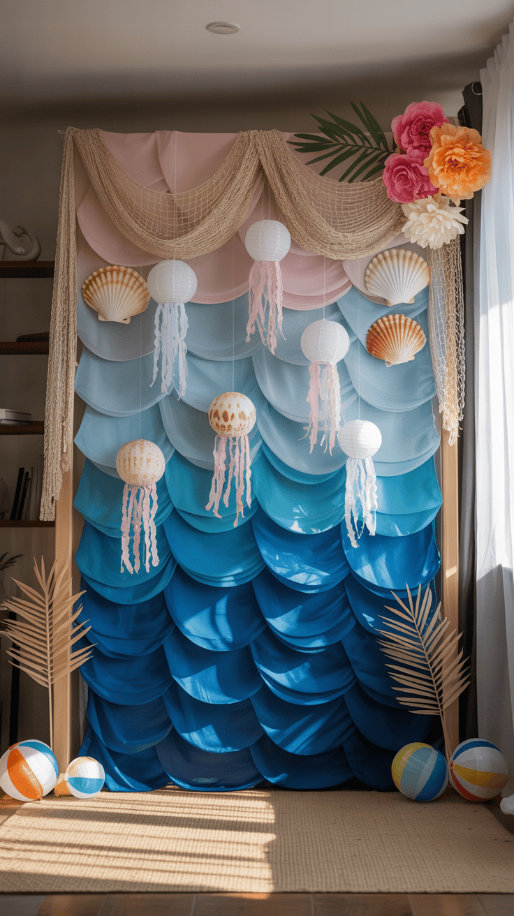 Beach Birthday Party Ideas Photo Backdrop