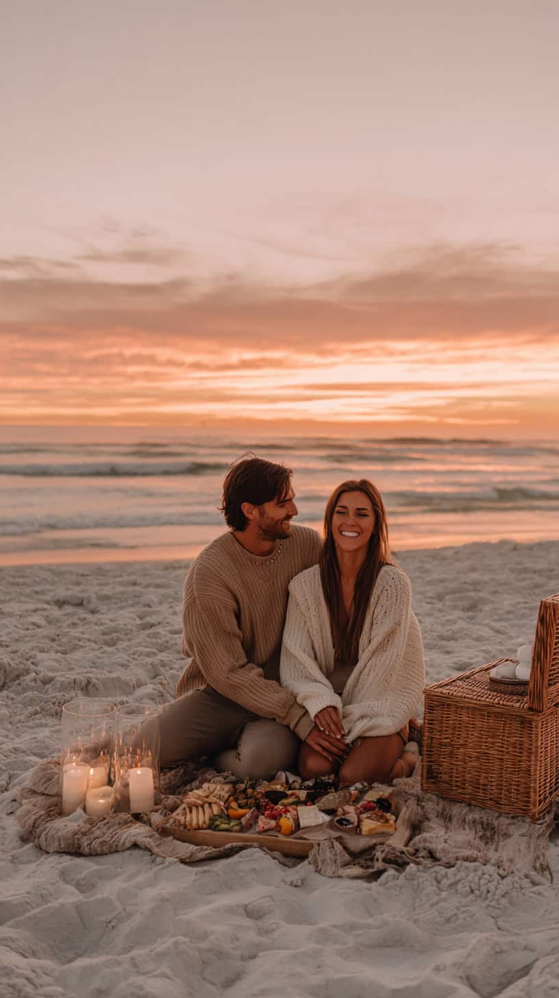 Beach Sunset Picnic Bliss - Image 1