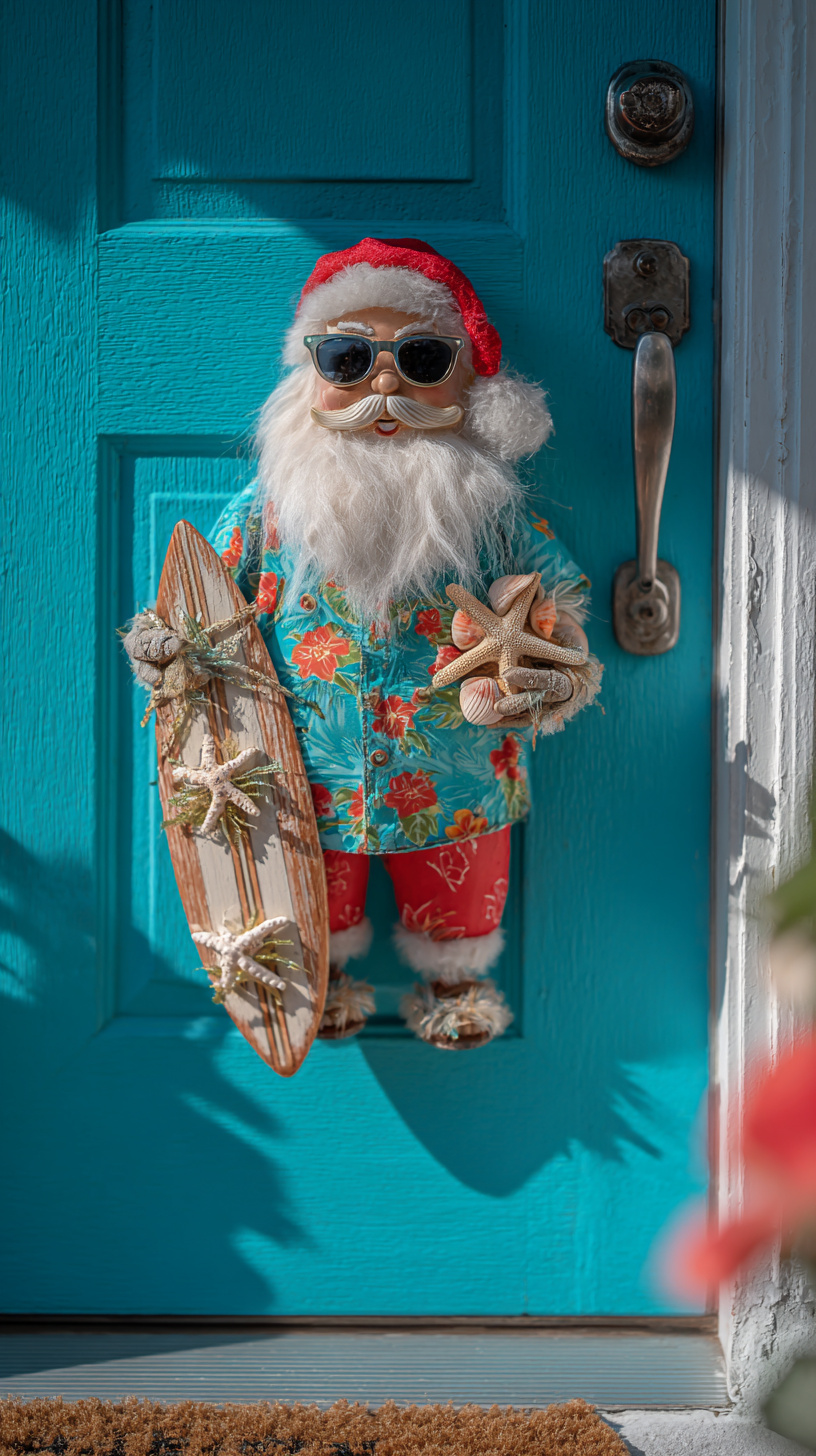 Beachy Santa Door Hanger - Image 3