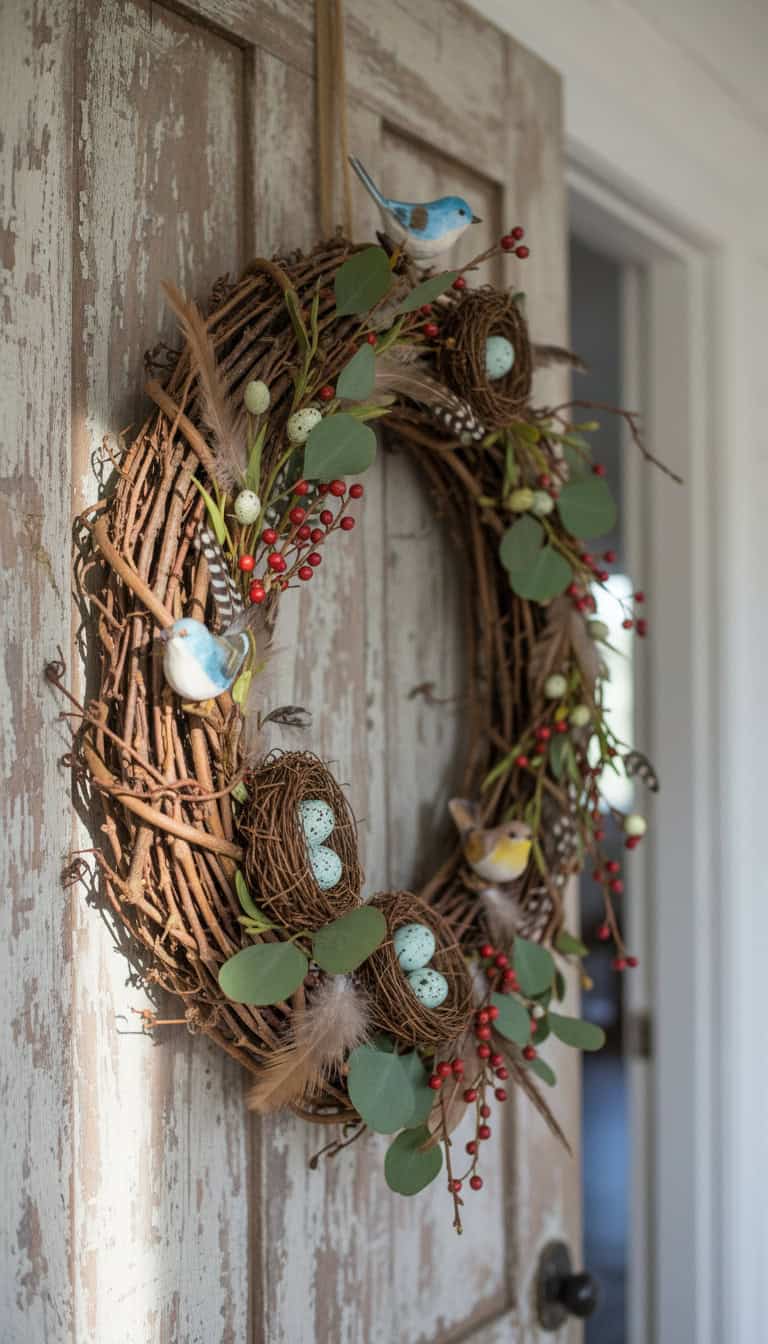 Bird Nest Birthday Wreath