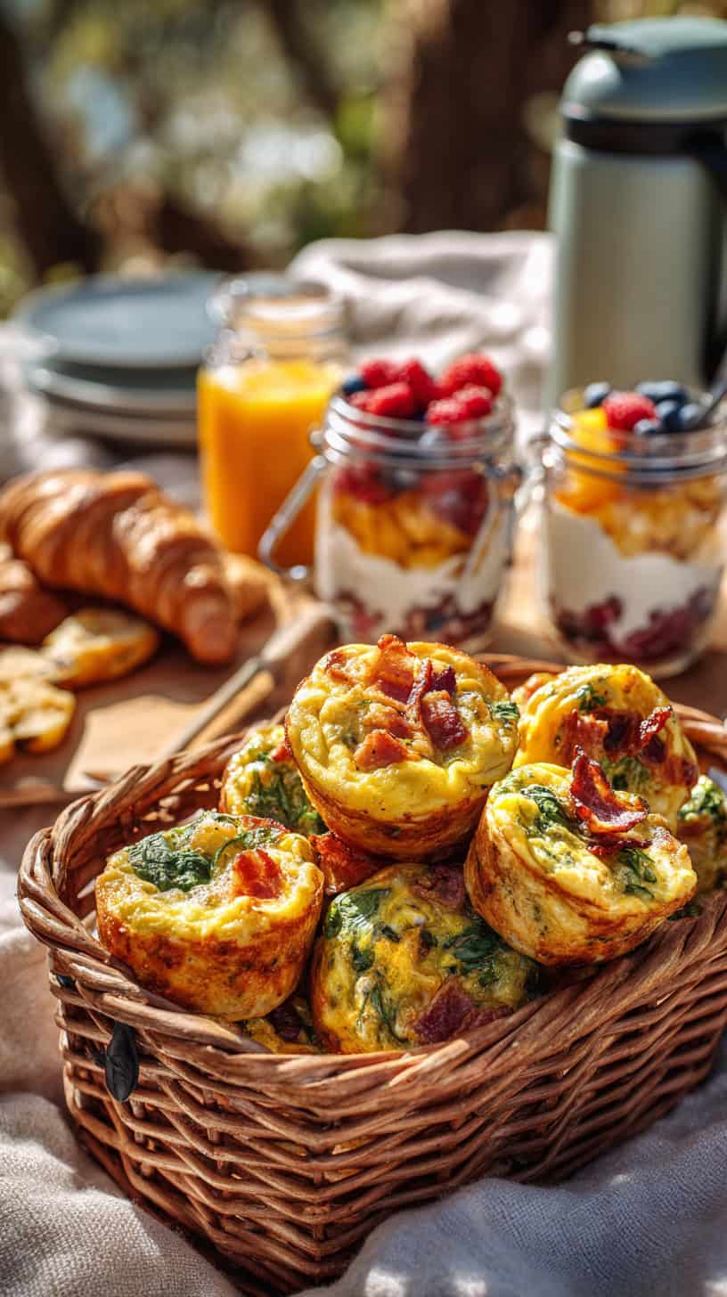 Breakfast Egg Picnic Baskets - Image 1