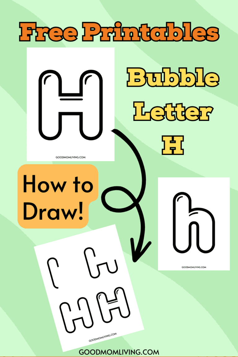 Free Printable Bubble Letter H for Crafts and Coloring Good Mom Living