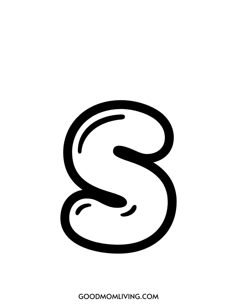 A stylized black letter 'S' on a white background with the text 'GOODMOMLIVING.COM' at the bottom.