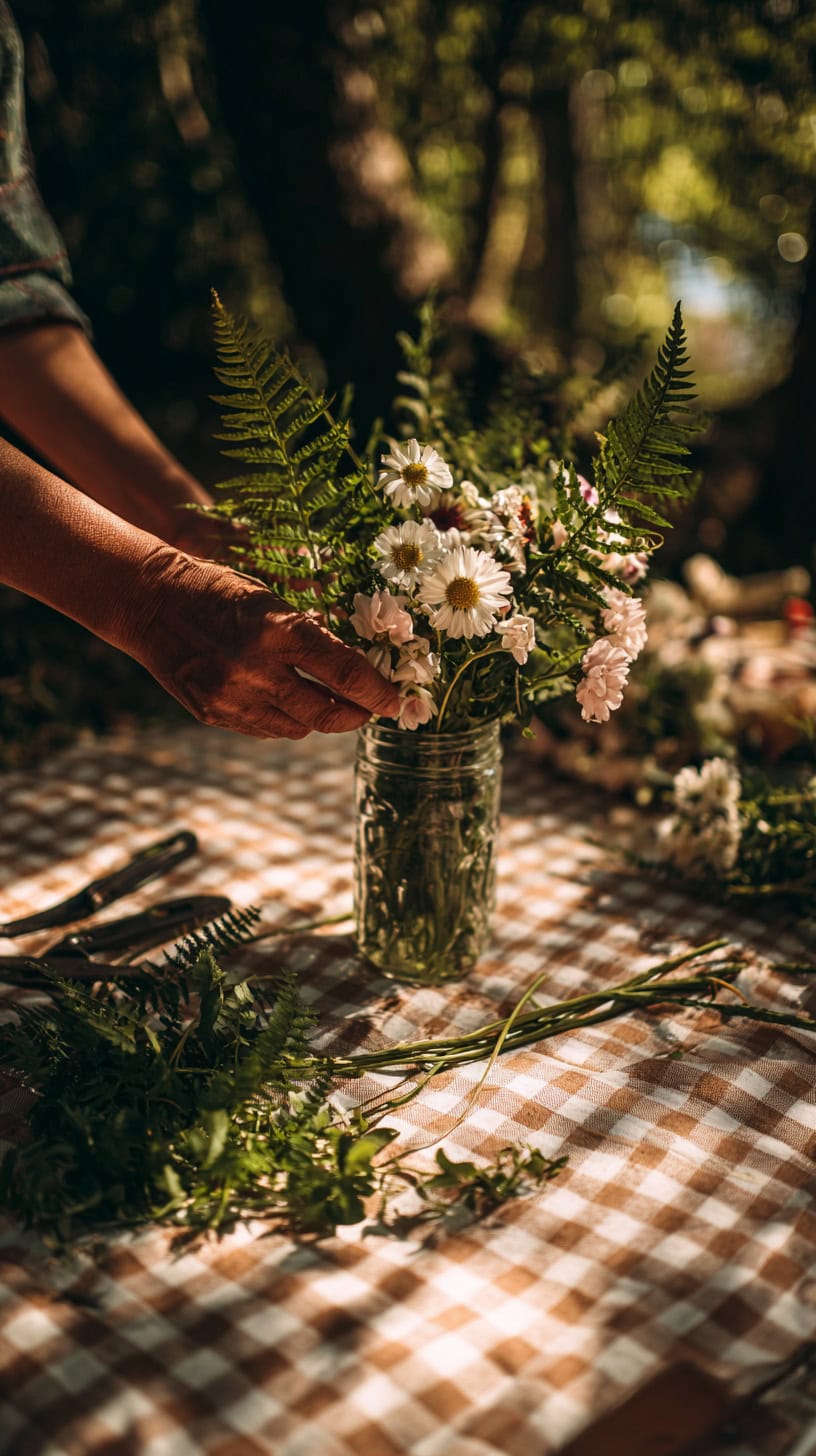Budget-Friendly DIY Floral Touches for Your Picnic Setup - Image 1