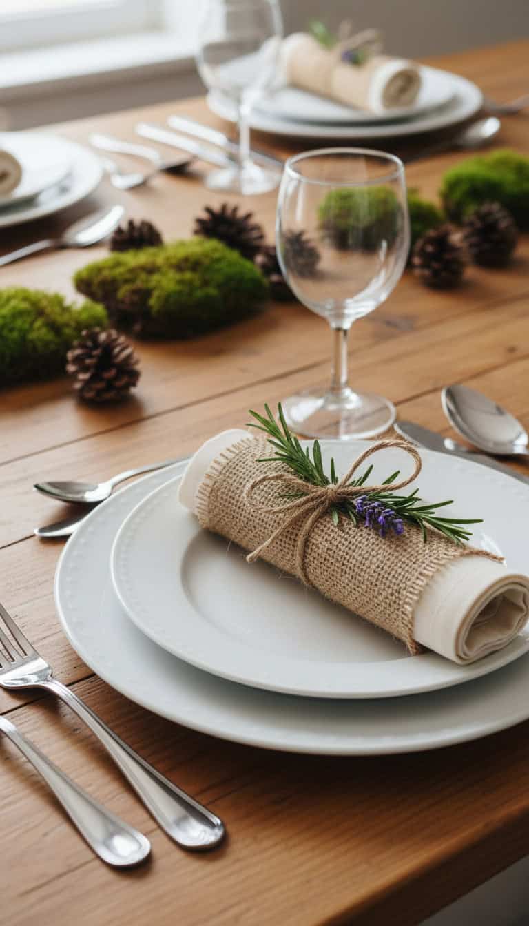 Burlap Napkin Wraps