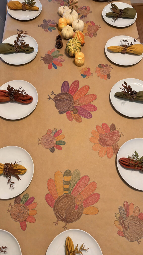 Hand-Traced Turkey Place Settings