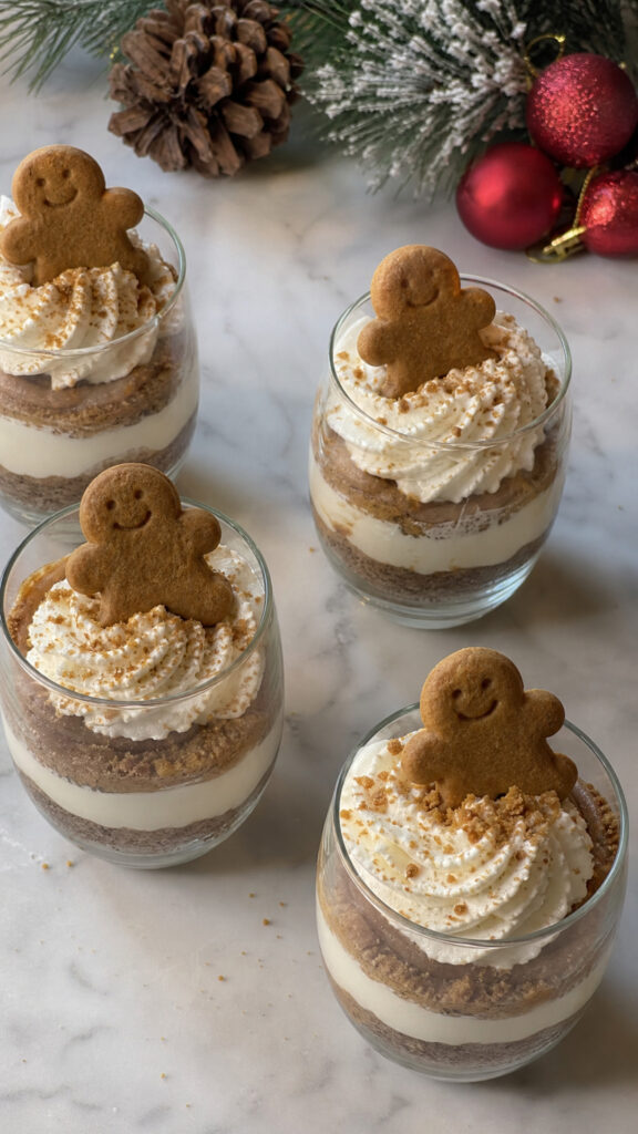 Gingerbread Cheesecake Cups For Easy Serving