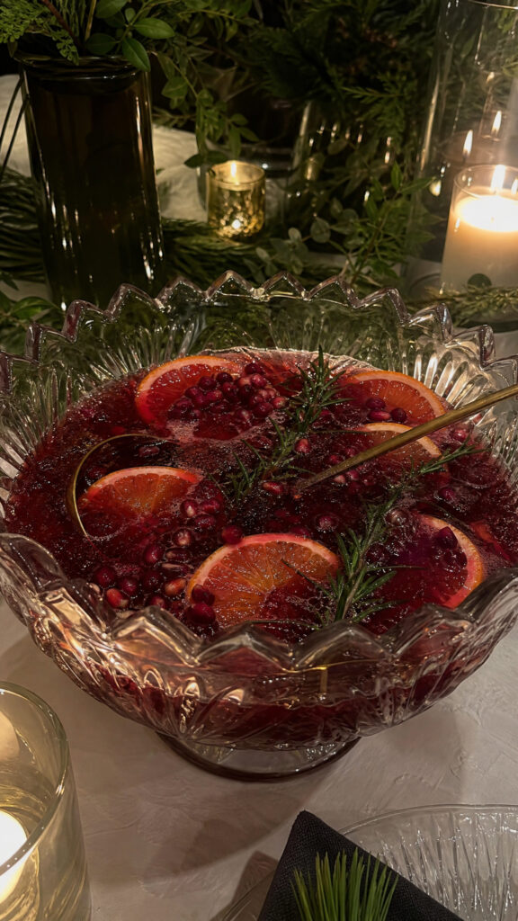 Festive Pomegranate Champagne Punch