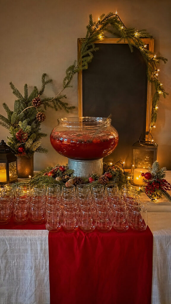 Setting Up Your Festive Drink Station