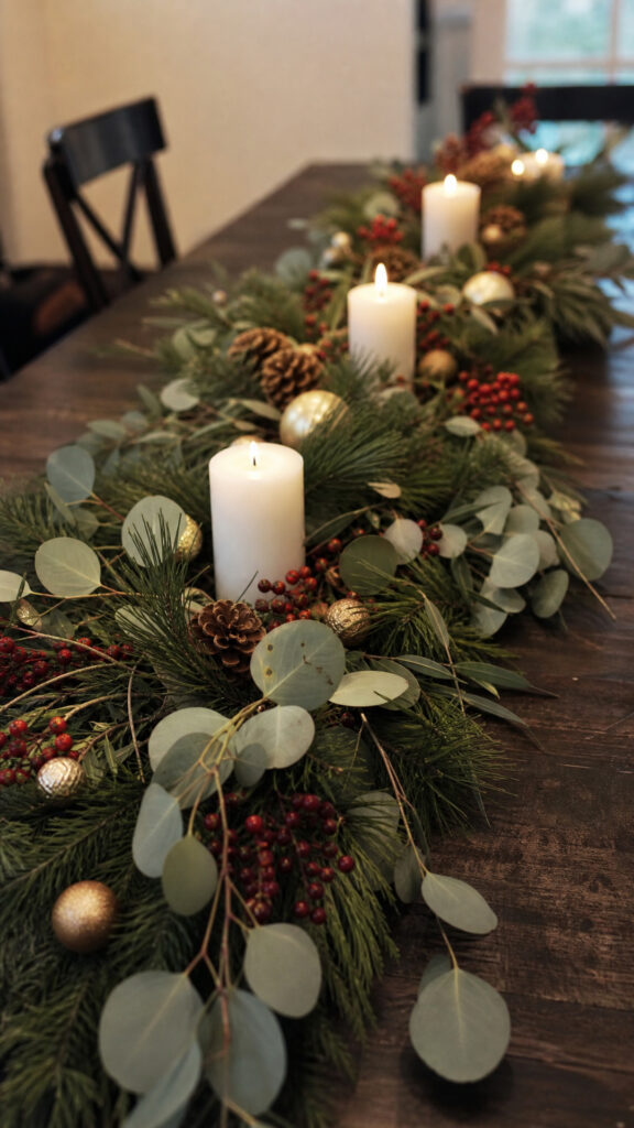 Eucalyptus and Berry Garland Runner