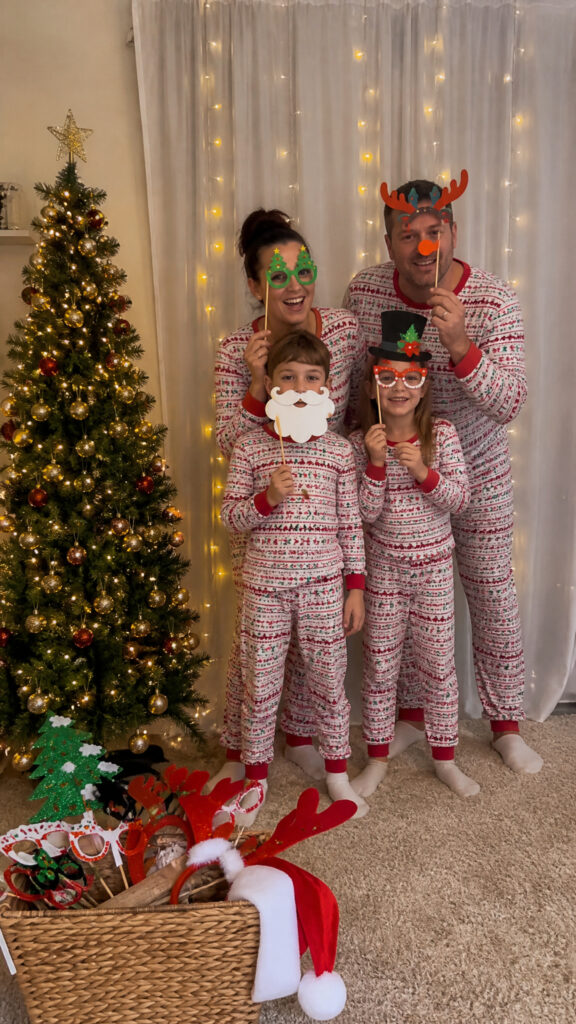 Create a Christmas Pajama Photo Booth