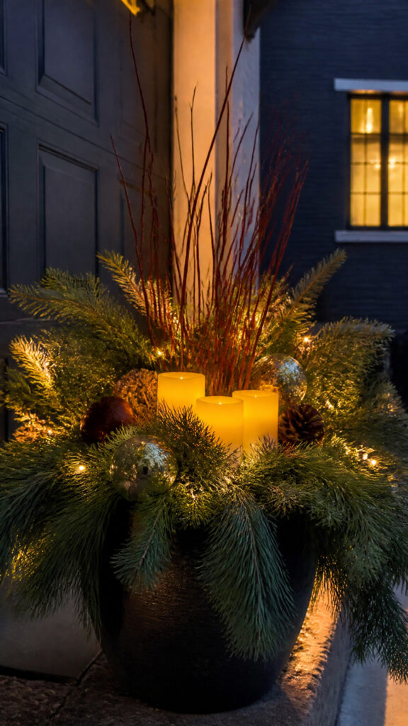Adding Lights and Special Touches to Your Porch Pots