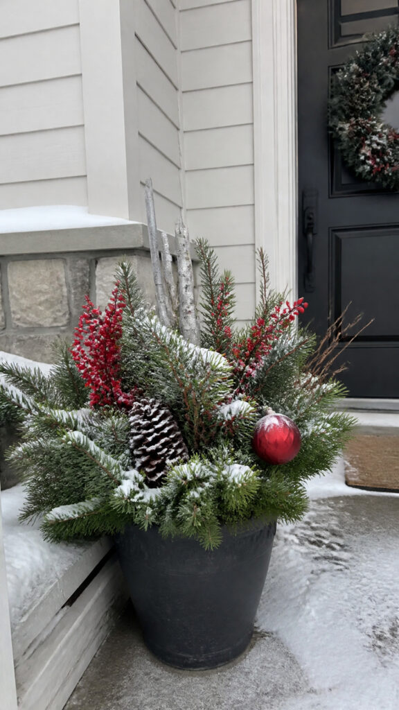 Maintaining Your Christmas Porch Pots Throughout the Season