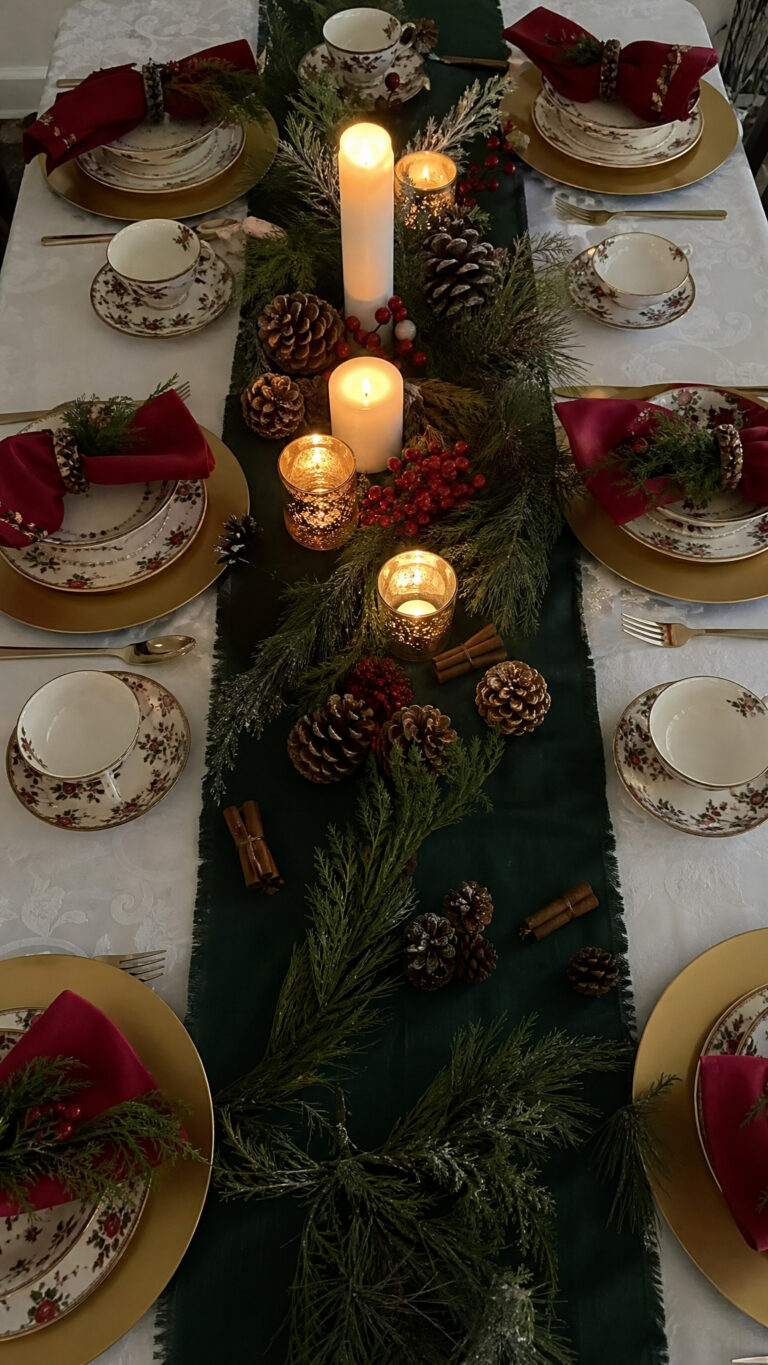 Create a Festive Tablescape with Holiday Colors